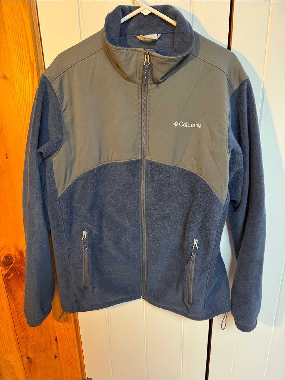 Columbia Navy & Gray Full-Zip Fleece Jacket
